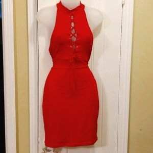 🎀HOST PICK🎀 NWOT Lace Up Mini Dress